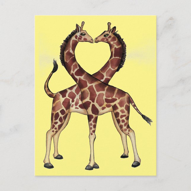 Giraffe Love postcard (Front)