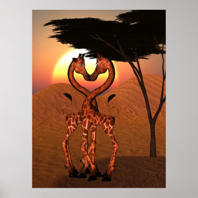 Giraffe Love Poster (Front)