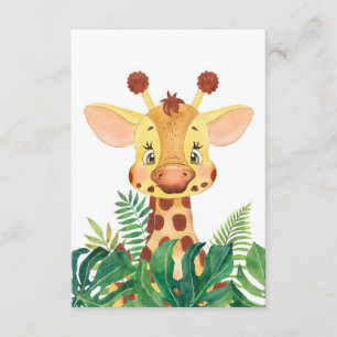 Giraffe Lover Cute Baby Giraffe Enclosure Card
