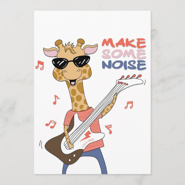 Giraffe Lover Giraffe Guitar Make Some Noise Programme (Front)
