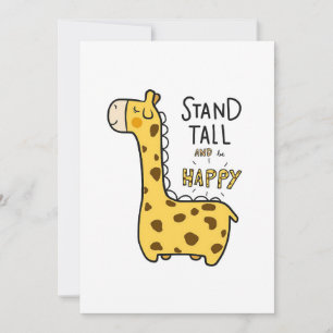 Giraffe Lover Giraffe Stand Tall Invitation