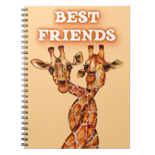 Giraffe Lover Giraffes Africa Best Friends Notebook