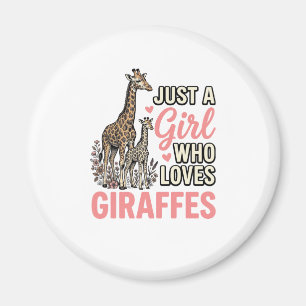 Giraffe Lover Girl Vintage Engraving Shirt Design_ Magnet