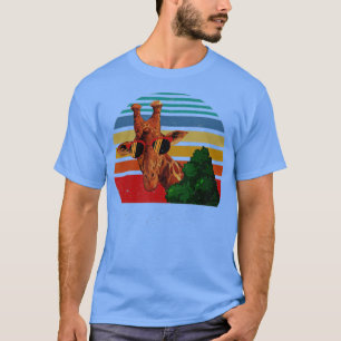 Giraffe lover vintage,Retro Giraffe Sunglasses Gir T-Shirt