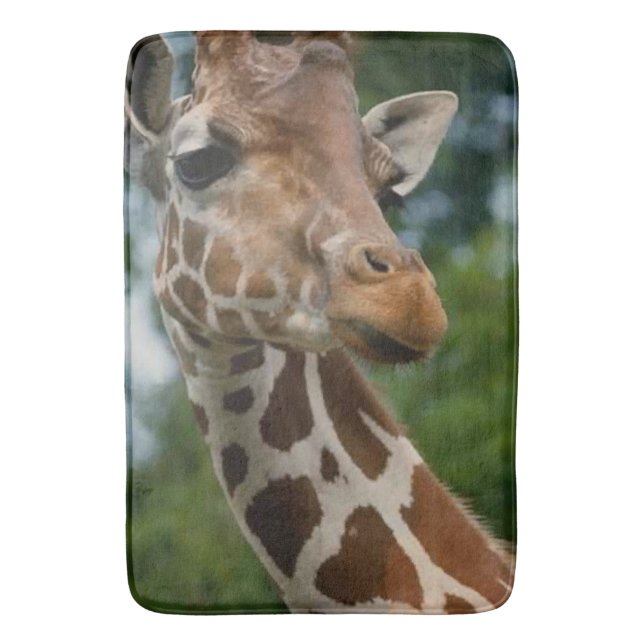 Giraffe Lovers Art Bath Mat (Front Vertical)