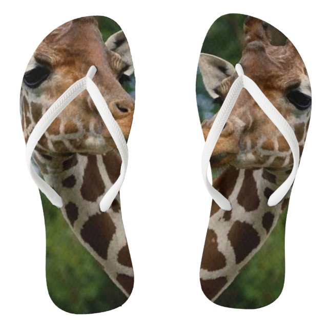 Giraffe Lovers Flip Flops (Footbed)