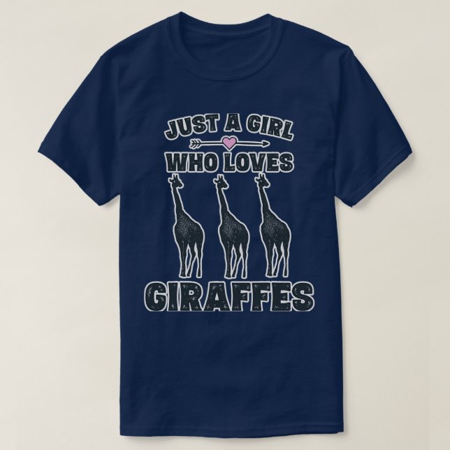 Giraffe Lovers Girls Giraffe Giraffes T-Shirt (Design Front)