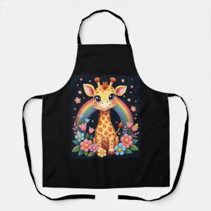 Giraffe Lovers T-Shirt Apron