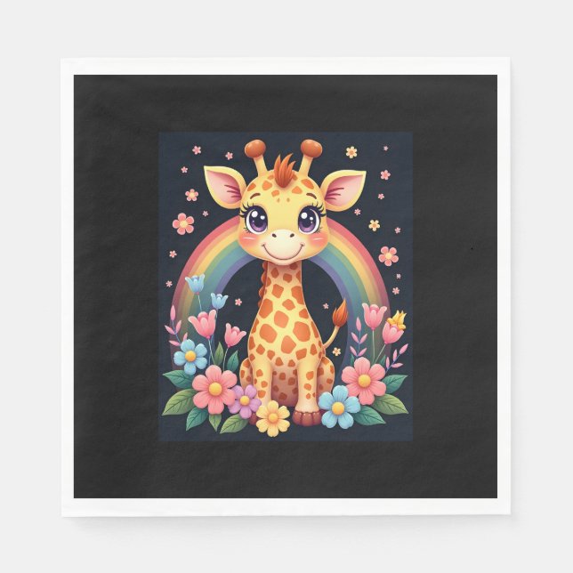 Giraffe Lovers T-Shirt Napkin (Front)