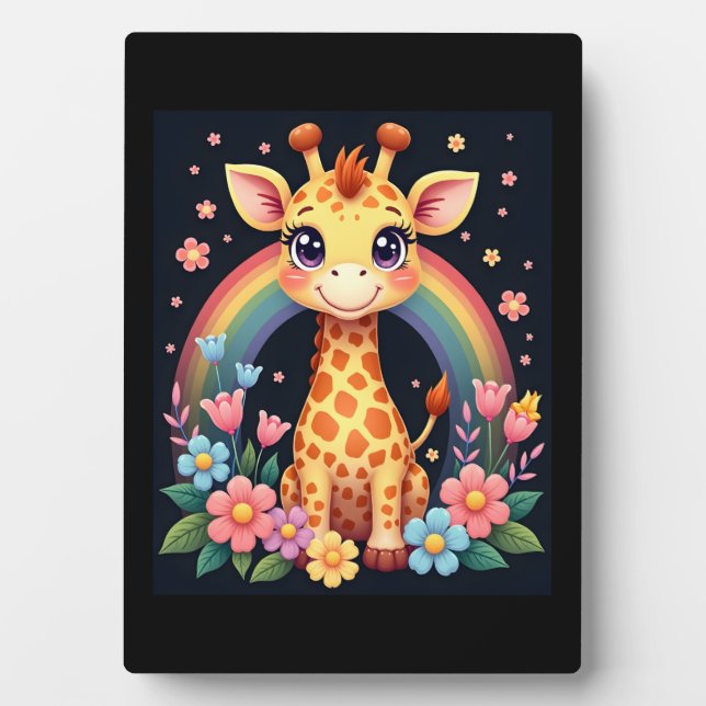 Giraffe Lovers T-Shirt Plaque (Front)