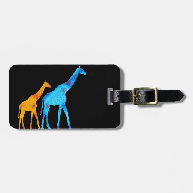 Giraffe Luggage Tag (Front Horizontal)