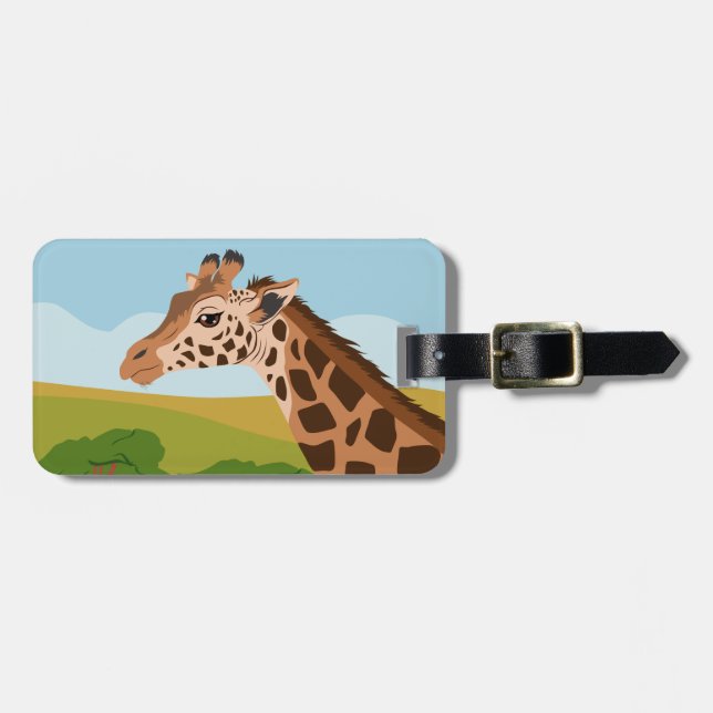Giraffe Luggage Tag (Front Horizontal)