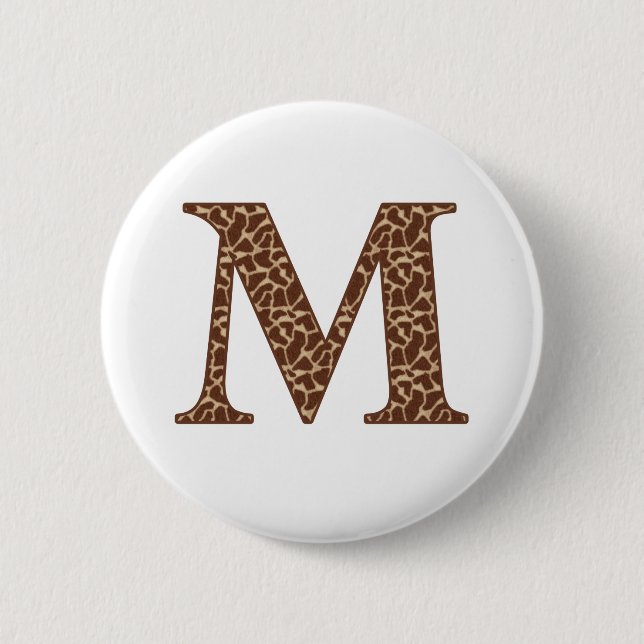 Giraffe M 6 Cm Round Badge (Front)