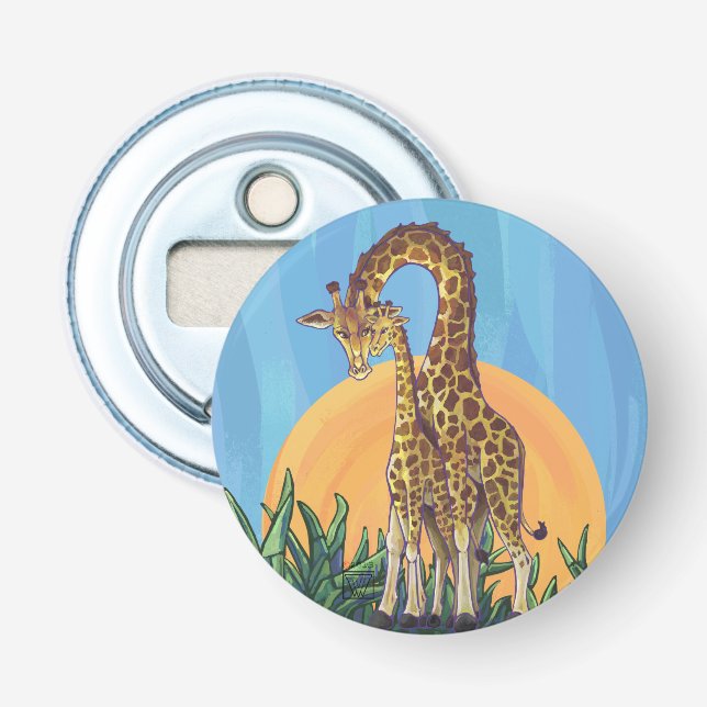 Giraffe Mama and Baby Bottle Opener (Front)