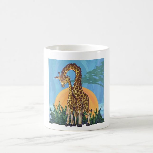 Giraffe Mama and Baby Coffee Mug (Center)