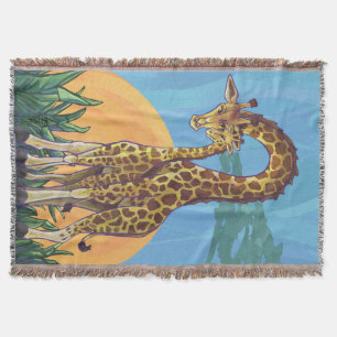 Giraffe Mama and Baby Throw Blanket