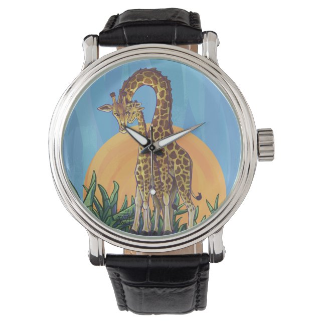 Giraffe Mama and Baby Watch (Front)