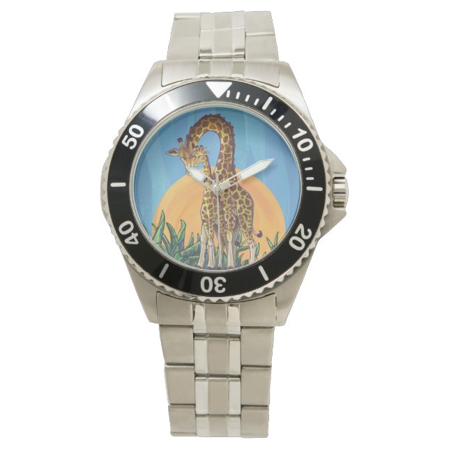 Giraffe Mama and Baby Watch (Front)