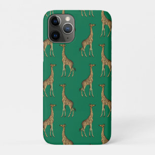 Giraffe Mammalian Emerald Green Wild Animal Africa iPhone 11 Pro Case