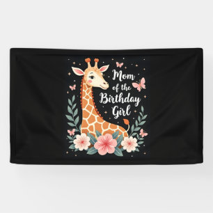 Giraffe Mom of the Birthday Girl Matching Family L Banner