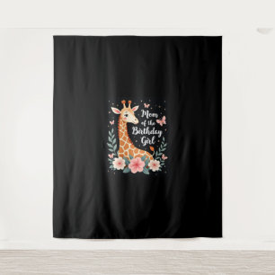 Giraffe Mom of the Birthday Girl Matching Family L Tapestry