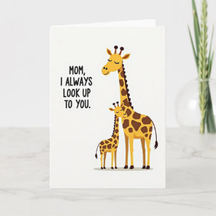 Giraffe Moms Love Card