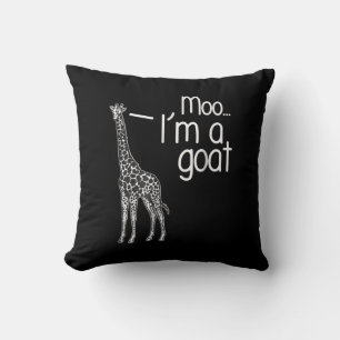 Giraffe Moo I'm A Goat Cushion