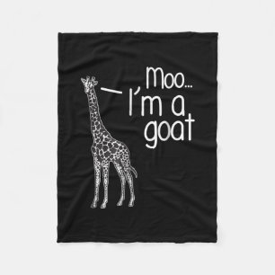 Giraffe Moo I'm A Goat Fleece Blanket