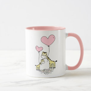 Giraffe Mum & Baby Pink Mother's Day Baby Shower Mug