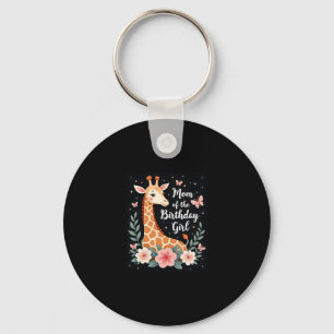 Giraffe Mum of the Birthday Girl Matching Family L Key Ring