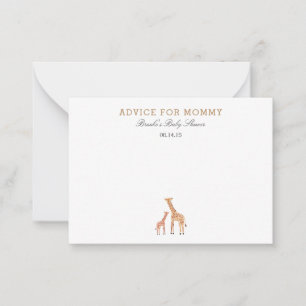 Giraffe Mummy Advice Cards