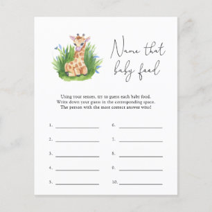 Giraffe - Name that baby Food shower game