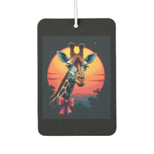 Giraffe Neck Like a Rollercoaster Run Funny Retro  Car Air Freshener