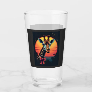 Giraffe Neck Like a Rollercoaster Run Funny Retro Glass