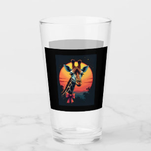 Giraffe Neck Like a Rollercoaster Run Funny Retro  Glass