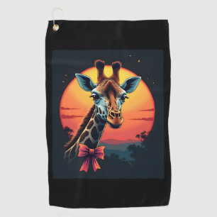 Giraffe Neck Like a Rollercoaster Run Funny Retro  Golf Towel