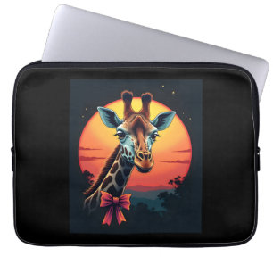 Giraffe Neck Like a Rollercoaster Run Funny Retro  Laptop Sleeve