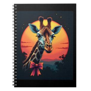 Giraffe Neck Like a Rollercoaster Run Funny Retro  Notebook
