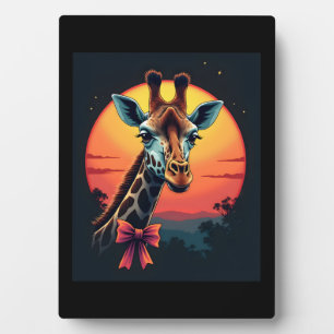 Giraffe Neck Like a Rollercoaster Run Funny Retro Plaque