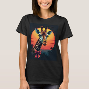 Giraffe Neck Like a Rollercoaster Run Funny Retro T-Shirt