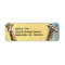 Giraffe Necks Safari Travel Return address Label