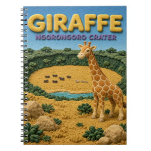 Giraffe Ngorongoro Crater Modern KlayKoo Notebook