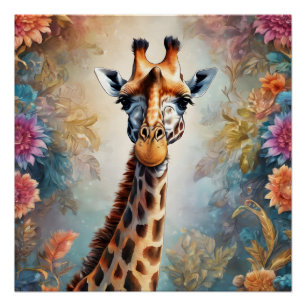 Giraffe no 11 Glossy Poster
