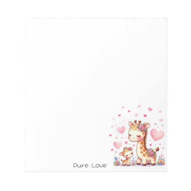 Giraffe Notas  Notepad (Front)