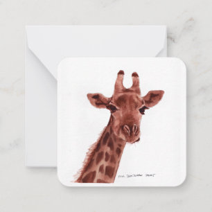giraffe note card