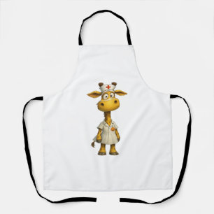 Giraffe Nurse Cartoon – Whimsical Healthcare Hero Apron