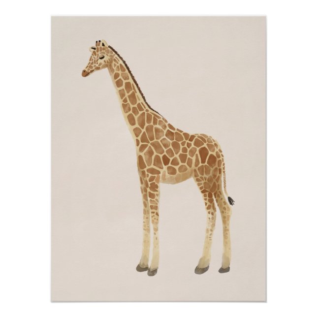Giraffe Nursery Art Poster (Front)