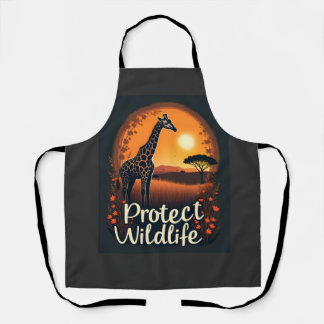 Giraffe of the Savanna Tank Top Apron