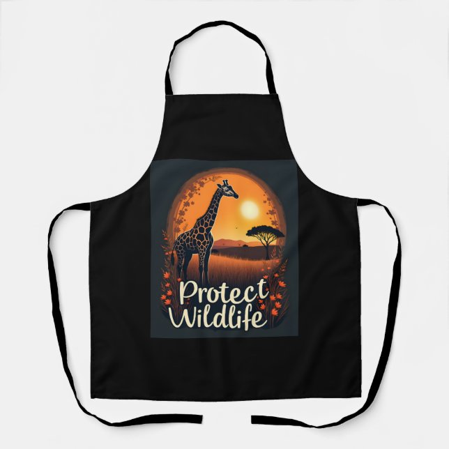 Giraffe of the Savanna Tank Top Apron (Front)