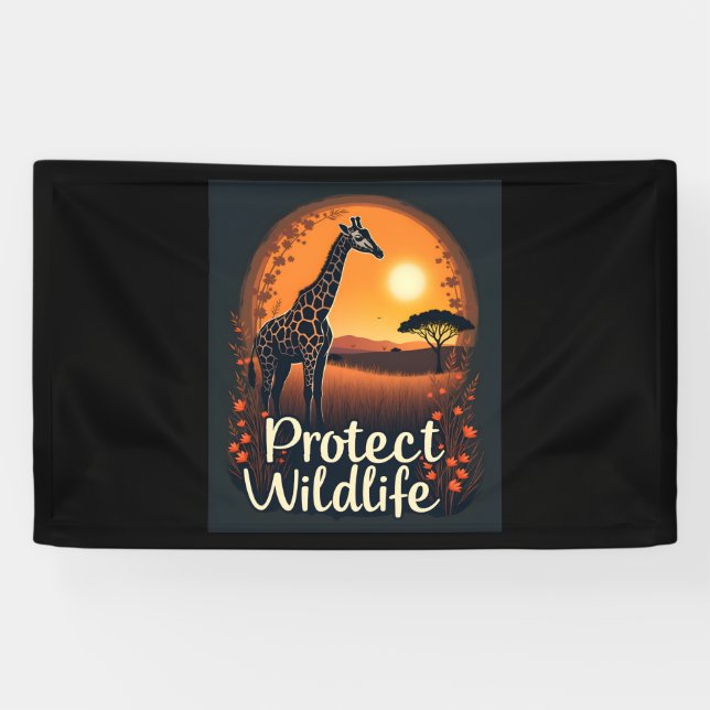 Giraffe of the Savanna Tank Top Banner (Horizontal)